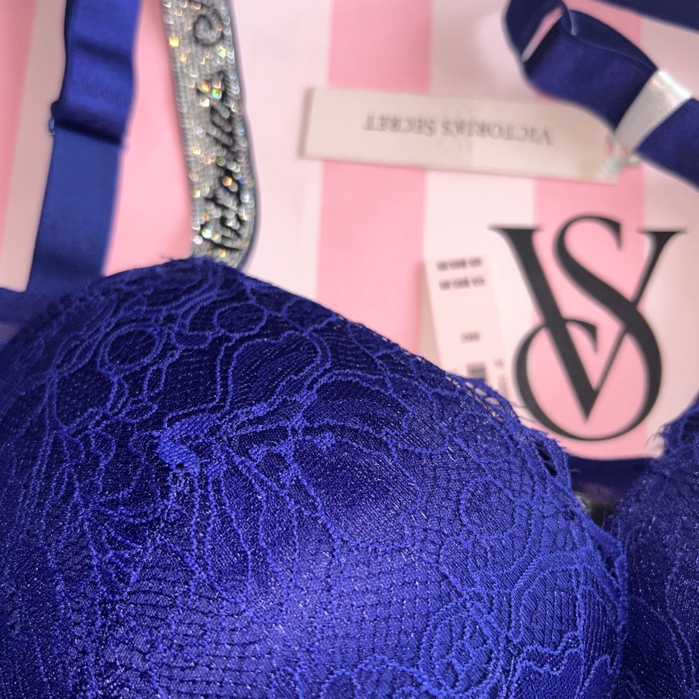 Victoria's Secret Lace Push-Up Bra — Royal Blue